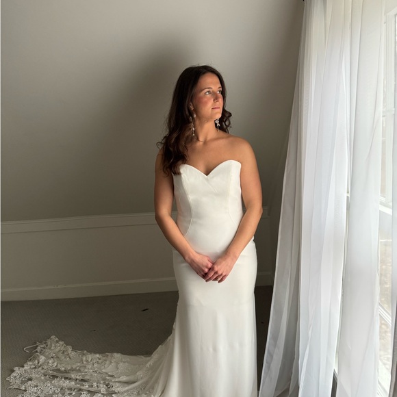 Pronovias Cream and White Bridal Gown